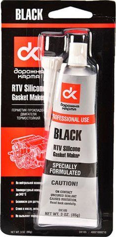 Дорожная Карта Copper RTV Silicone Gasket Maker черный формирователь прокладок, 85 мл (DK105) фото