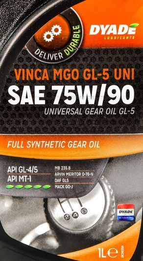 DYADE Vinca MGO UNI GL-4/5 MT-1 75W-90, 1 л (085748) синтетична трансмісійна олива фото