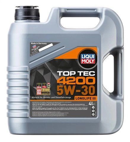 Liqui Moly Top Tec 4200 5W-30 4 л, (3715) моторное масло фото