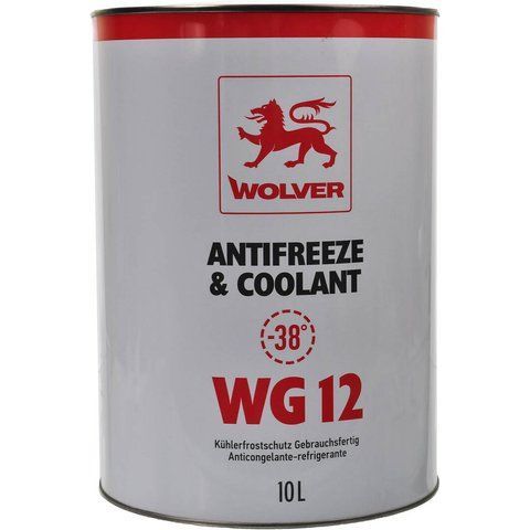 Готовый антифриз Wolver Antifreeze & Coolant WG12 G12 красный -38 &deg;C фото