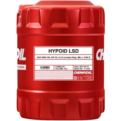 Chempioil Hypoid LSD GL-5 85W-140 минеральное трансмиссионное масло фото