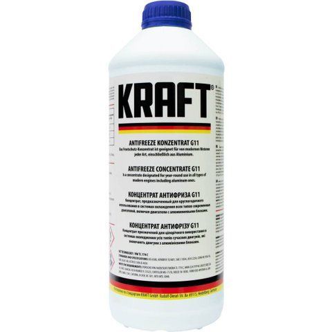 KRAFT G11 синий, 1,5 л (KF101) концентрат антифриза фото