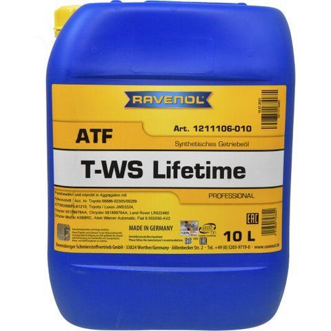 Ravenol ATF T-WS Lifetime, 10 л (1211106010) синтетична трансмісійна олива фото