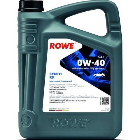 Rowe HC Synth RS 0W-40, 5 л (20020005099) моторное масло фото