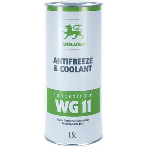 Wolver Antifreeze & Coolant WG11 G11 зелений, 1,5 л концентрат антифризу фото