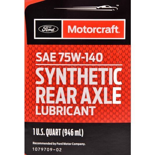 Ford Motorcraft Premium Rear AXLE 75W-140, 0,946 л (XY75W140Q) синтетична трансмісійна олива фото