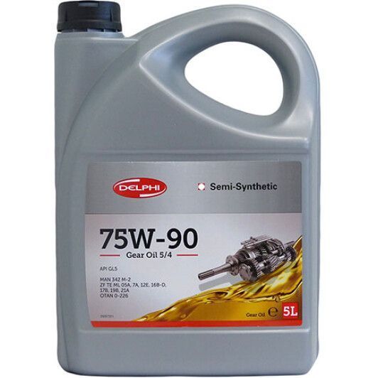 Delphi Gear Oil 5/4 GL-5 75W-90, 5 л (25067331) напівсинтетична трансмісійна олива фото