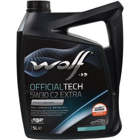 Wolf Officialtech C2 Extra 5W-30 5 л, (8339776) моторное масло фото