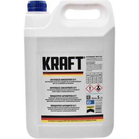 KRAFT G11 синий, 5 л (KF102) концентрат антифриза фото