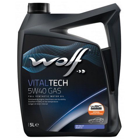 Wolf Vitaltech Gas 5W-40, 5 л (8326097) моторное масло фото