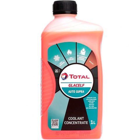 Total Glacelf Auto Supra G12 оранжевый, 1 л (172765) концентрат антифриза фото