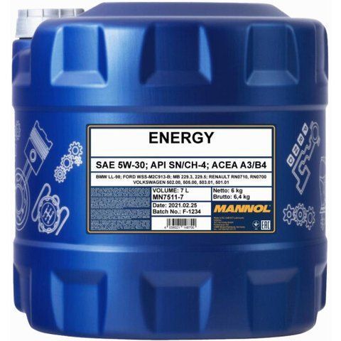 Mannol Energy 5W-30 7 л, (MN7511-7) моторна олива фото