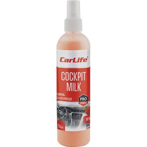 Carlife Cockpit Milk клубника, 250 мл (CF038) полироль для салона фото