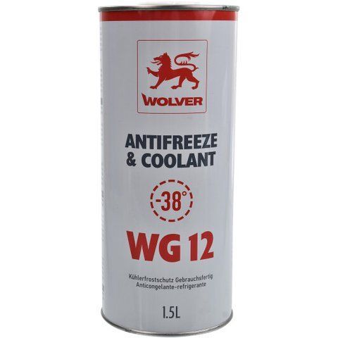 Готовый антифриз Wolver Antifreeze & Coolant WG12 G12 красный -38 &deg;C фото