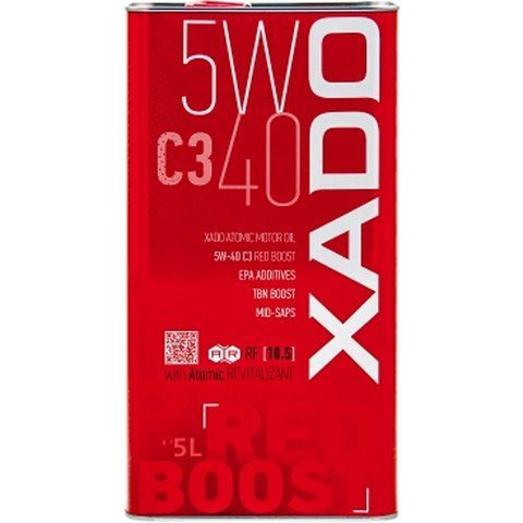 XADO Atomic Oil 5W-40 C3 Red Boost, 5 л (XA26322) моторна олива фото