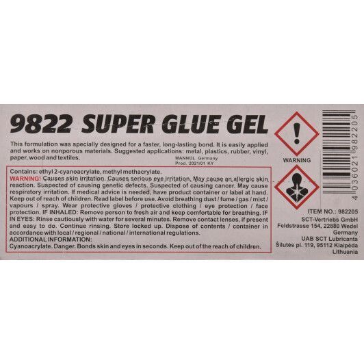 Mannol Super Glue Gel, 3 г (9822) клей фото