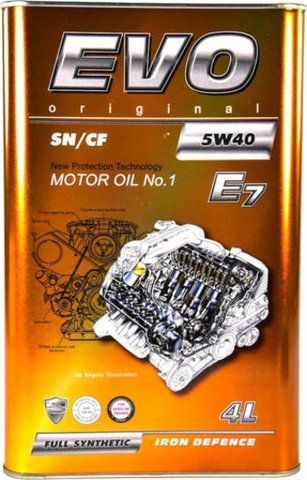 EVO E7 5W-40 4 л, (evoe75w404l) моторна олива фото