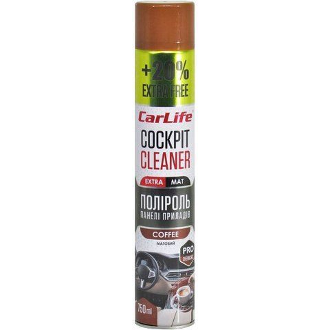 Полироль для салона Carlife Cockpit Cleaner Extra Mat кофе 750 мл CF776 фото