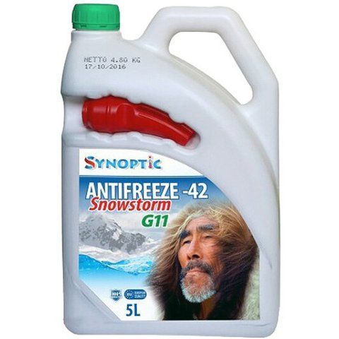 Готовий антифриз Synoptic Snowstorm G11 зелений -42 &deg;C фото