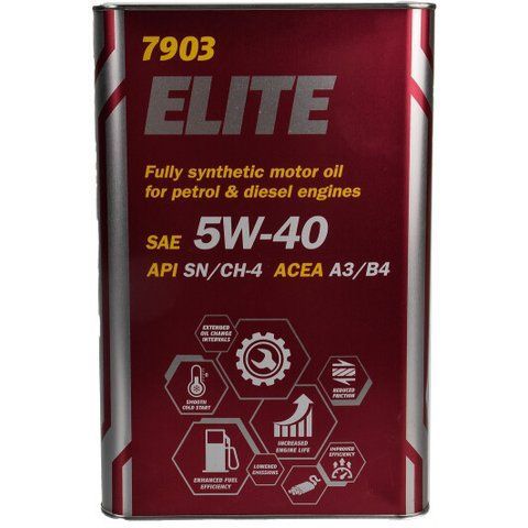 Mannol Elite (Metal) 5W-40, 4 л (MN7903-4ME) моторна олива фото