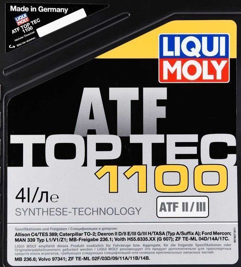 Liqui Moly TOP TEC ATF 1100, 4 л (7627) синтетическое трансмиссионное масло фото