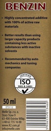 K2 Fuel injector cleaner, 50 мл (et3112) присадка фото
