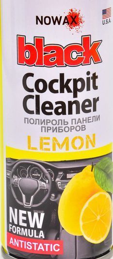 Поліроль для салону Nowax Black" Cockpit Cleaner лимон 200 мл NX00202" фото
