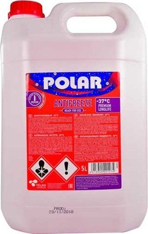 Готовый антифриз Polar Premium Long Life G12 красный -37 &deg;C фото