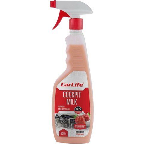 Carlife Cockpit Milk клубника, 500 мл (CF541) полироль для салона фото