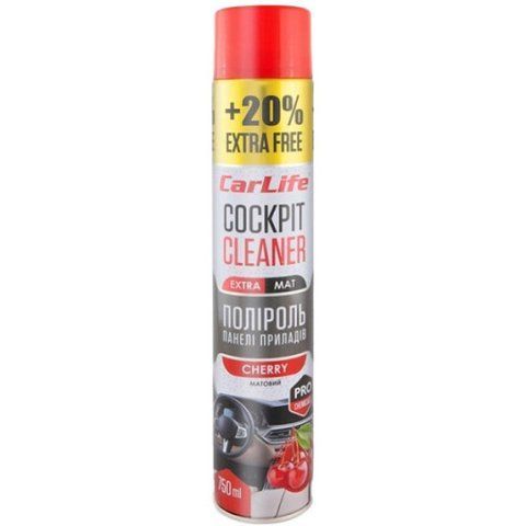 Полироль для салона Carlife Cockpit Cleaner Extra Mat вишня 750 мл CF779 фото