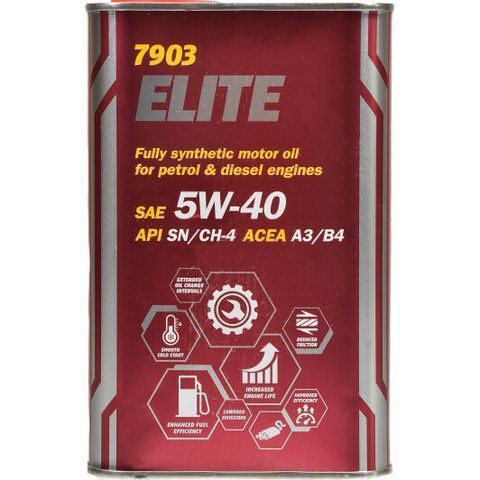 Mannol Elite (MetaL)5W-40 1 л, (MN7903-1ME) моторна олива фото