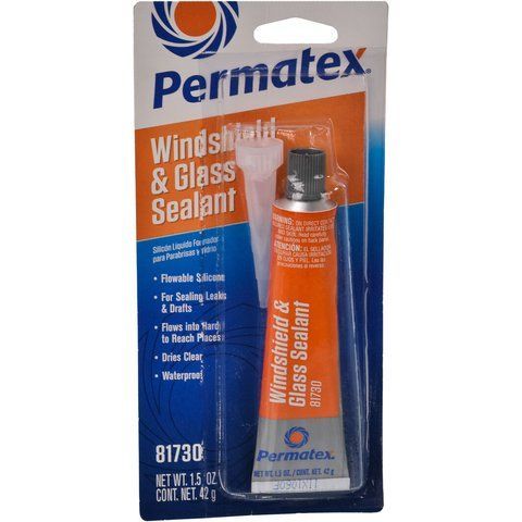 Permatex Flowable Silicone Windshield & Glass Sealant герметик прозрачный, 42 мл (81730) фото