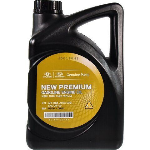 Hyundai New Premium Gasoline 0W-20 4 л, (0510000461) моторное масло фото