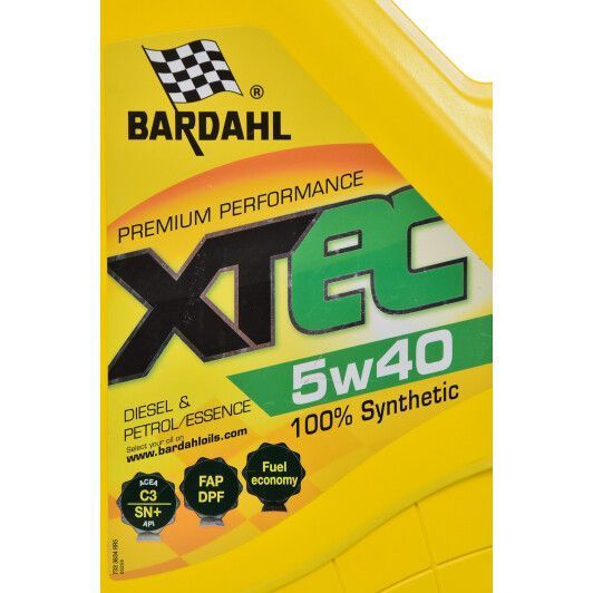 Bardahl XTEC 5W-40 5 л, (36343) моторна олива фото