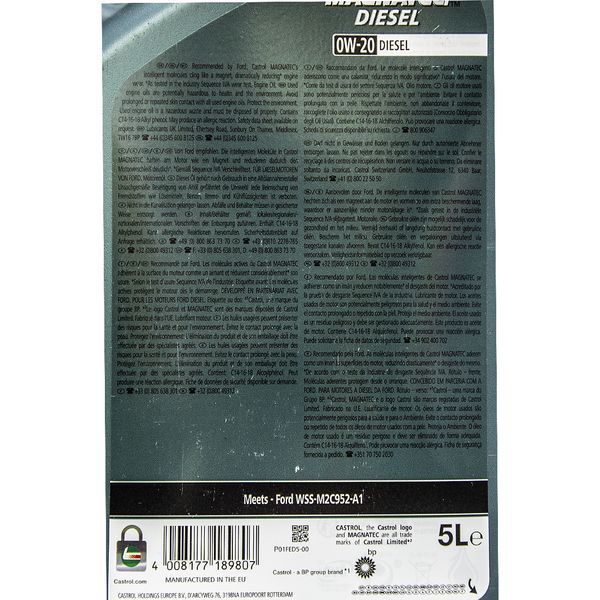 Castrol Professional Magnatec D 0W-20, 5 л (15D5EC) моторна олива фото