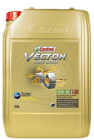 Castrol Vecton Long Drain 10W-40 E7, 20 л (R1-VTLDE7-20L) моторное масло фото