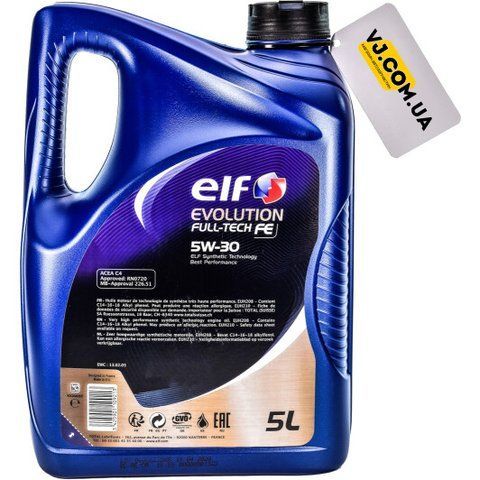 Elf Evolution Full-Tech FE 5W-30 5 л, (213935) моторное масло фото