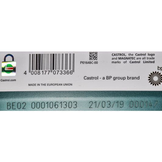 Castrol Professional Magnatec OE 5W-40, 4 л (EBMAPOE544X4L) моторное масло фото