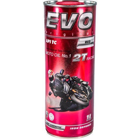 EVO Moto Racing, 1 л (2TRACRED1L) моторна олива 2T фото