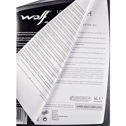 Wolf Vitaltech PI C3 5W-40 4 л, (8302916) моторна олива фото