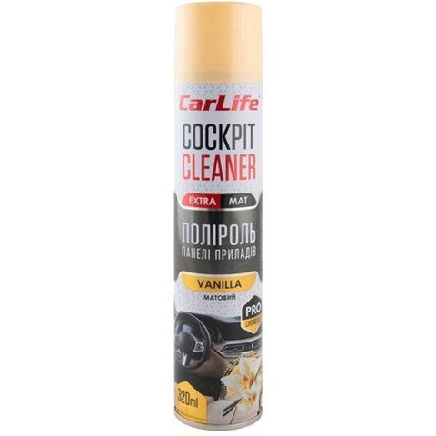 Полироль для салона Carlife Cockpit Cleaner Extra Mat ваниль 320 мл CF340 фото