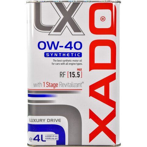 XADO Luxury Drive 0W-40 4 л, (xa20272) моторное масло фото