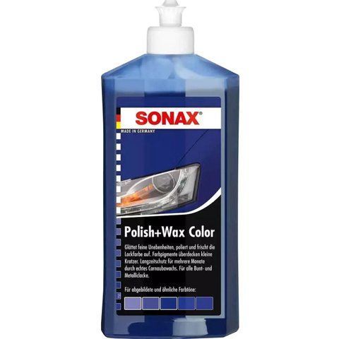 Sonax Polish & Wax Color NanoPro синий, 500 мл (296200) цветной полироль для кузова фото