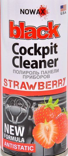 Поліроль для салону Nowax Black" Cockpit Cleaner полуниця 200 мл NX00204" фото
