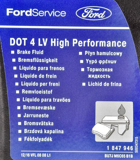 Тормозна рідина Ford LV High Performance DOT 4 фото