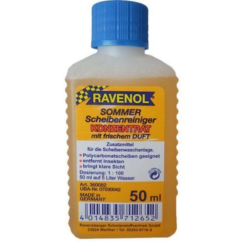 Концентрат омивача Ravenol Sommer-Scheibenreiniger 1:100 річний 0&deg;С 0,05 л (136008205) фото