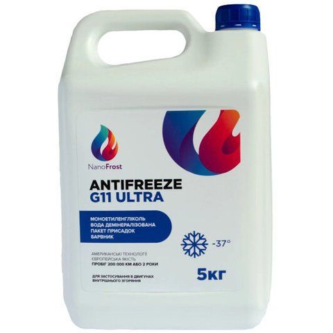 Готовий антифриз NanoFrost Ultra G11 синій -37 &deg;C фото