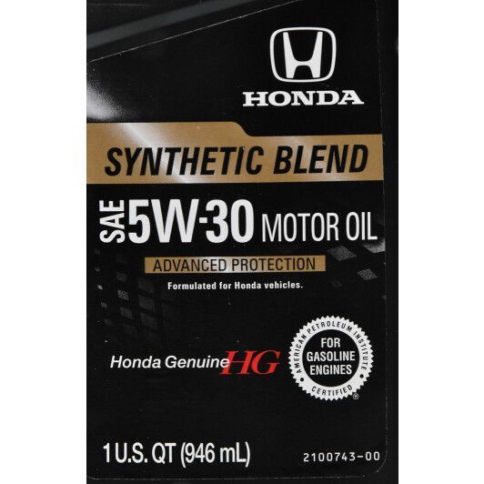 Honda Genuine Synthetic Blend 5W-30 0,95 л, (087989134) моторное масло фото