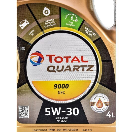 Total Quartz 9000 Future NFC 5W-30 4 л, (183450) моторна олива фото