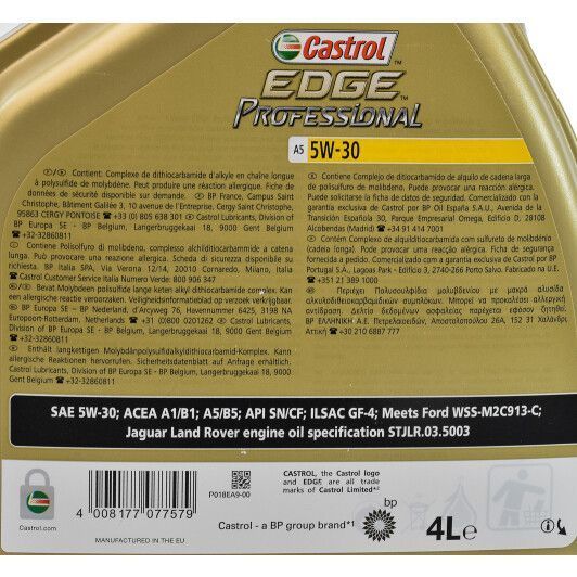Castrol Professional EDGE A5 Titanium FST 5W-30 4 л, (15374e) моторное масло фото